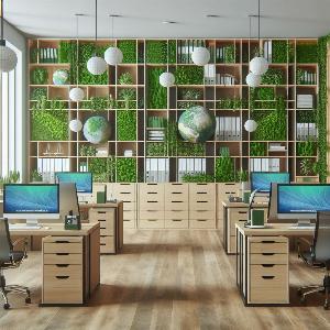 Eco-Friendly Large Business Office Design Ideas with file cabinets - storage boxes-4